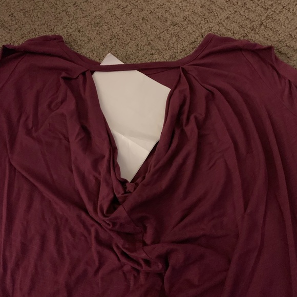 Lane Bryant 3/4 sleeve top w/ slouch keyhole back - Picture 2 of 3
